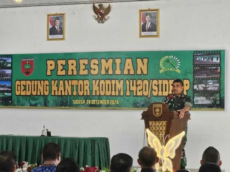 Danrem 141/Toddopuli Resmikan Gedung Kantor Kodim 1420/Sidrap dan Perumahan Prajurit