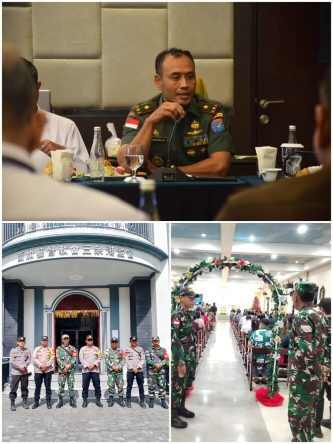
					DANREM 121/ABW BRIGJEN TNI PURNOMOSIDI, S.I.P., M.A.P., M. HAN., BERSAMA JAJARAN SIAP AMANKAN RANGKAIAN PERAYAAN NATAL 2024 DAN TAHUN BARU 2025 DI WILAYAH KALBAR