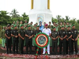 Prajurit Yonmarhanlan XII Ikuti Upacara Ziarah Hari Juang Kartika TNI AD