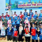 Tim Putri Kodim 1606/Mataram Juara Pertama Open Tournament Voli Pantai Piala Panglima TNI 2024