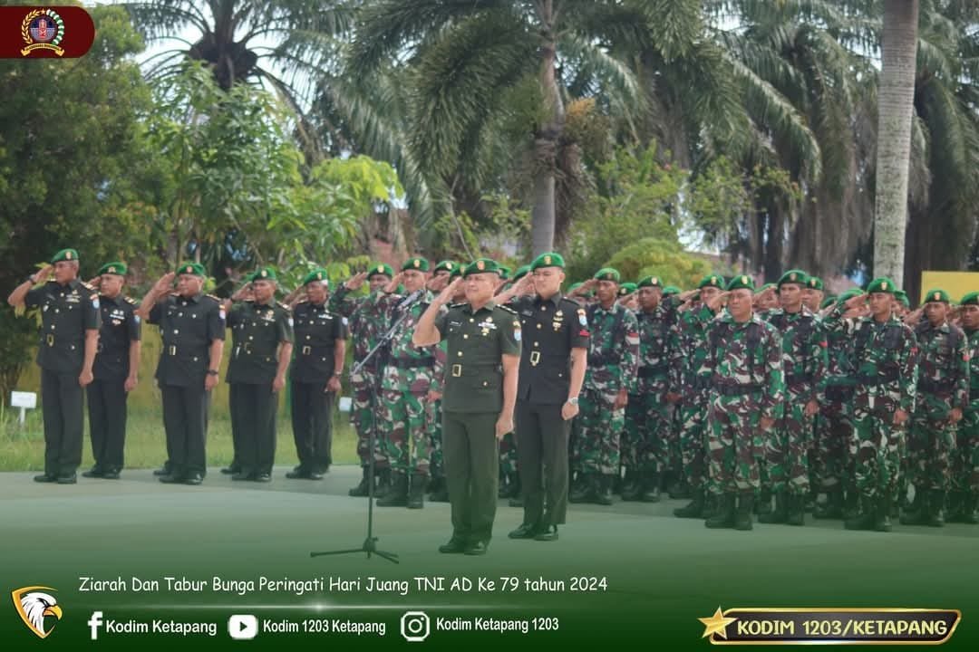Peringati Hari Juang TNI AD Ke 79, Kasdim 1203/Ktp Pimpin Upacara Ziarah