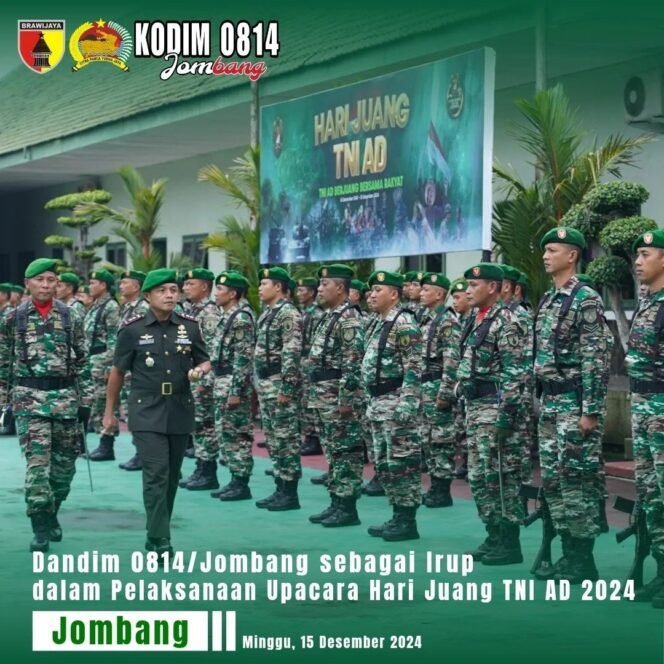 
					Komandan Kodim 0814/Jombang Pimpin Upacara Hari Juang TNI AD ke-79