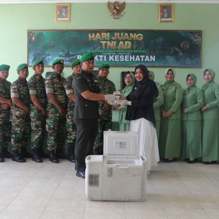 Kodim 0104/ Aceh Timur Sukses Cegah Krisis Darah: Semangat Juang di Hari Juang TNI AD ke-79