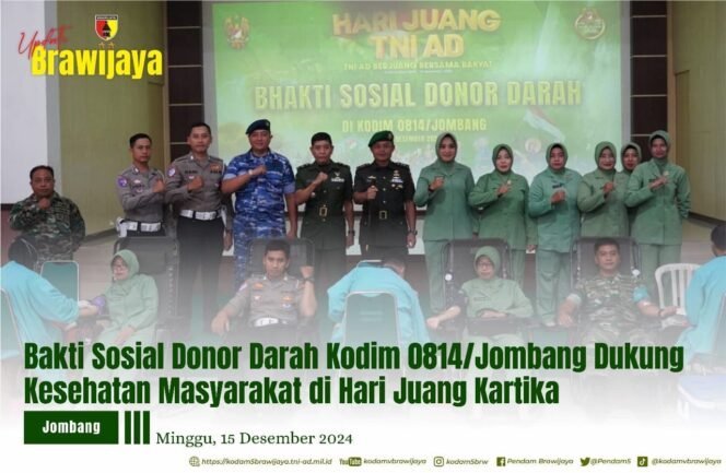 
					Kodim 0814/Jombang Gelar Donor Darah, Peringati Hari Juang Kartika ke-79