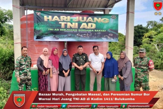 
					Bazaar Murah, Pengobatan Massal, dan Peresmian Sumur Bor Warnai Hari Juang TNI-AD di Kodim 1411/ Bulukumba