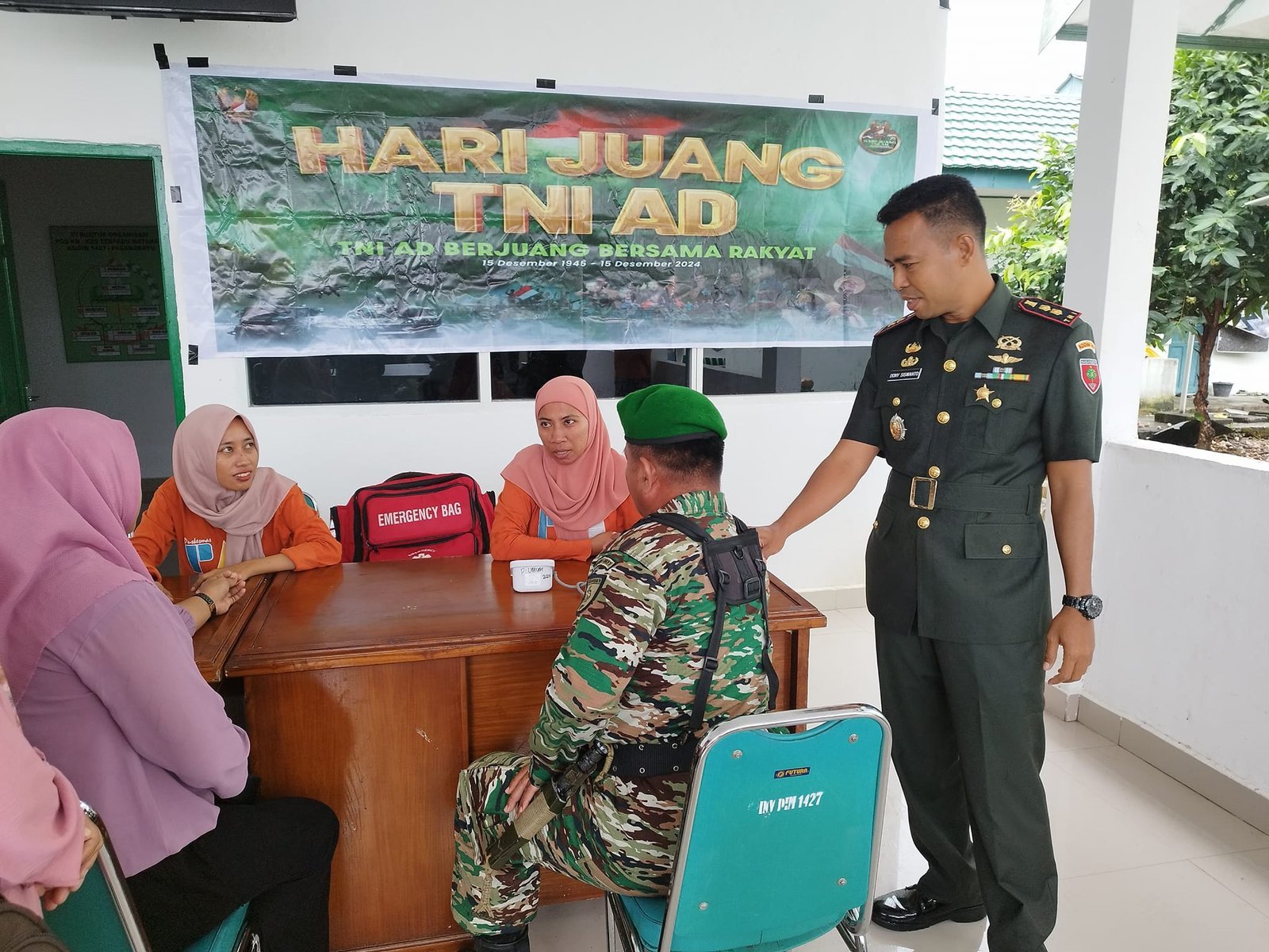 Dandim 1427/Pasangkayu Gelar Bakti Kesehatan dalam Rangka Peringatan Hari Juang TNI AD ke-79 di Kabupaten Pasangkayu