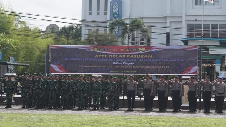 Kodim 1206/Psb Ikuti Apel Gelar Pasukan Operasi Terpusat Lilin Kapuas 2024