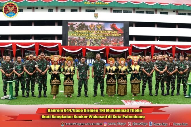 
					Danrem 044/Gapo Ikuti Rangkaian Kunker Wakasad di Kota Palembang