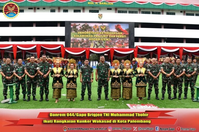 Danrem 044/Gapo Ikuti Rangkaian Kunker Wakasad di Kota Palembang