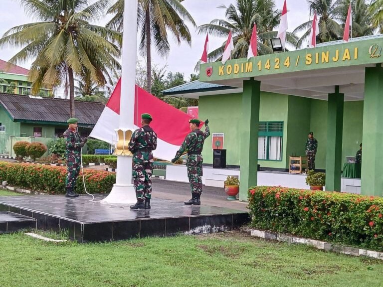 Tanamkan Rasa Cinta Tanah Air, Kodim 1424/Sinjai Laksanakan Upacara Bendera Mingguan Bulan Desember 2024