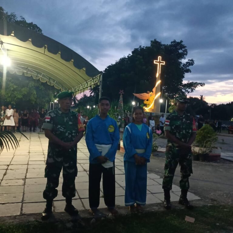 Ibadah Malam Natal, Koramil Kobalima Lakukan Pengamanan Di Sejumlah Gereja