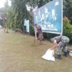 Siaga Natal, Personel Makodim 1420/Sidrap giat bersih bersih