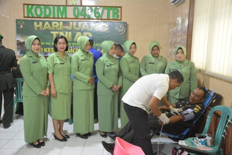 Hari Juang TNI-AD Ke-79 TA. 2024 Kodim 0426 TB Gelar Donor Darah