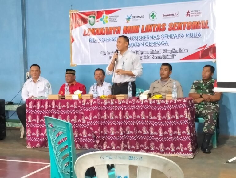 Babinsa Koramil 1015-06/Cempaga Tegah Hadiri Lokakarya Mini Lintas Sektor Bidang Kesehatan