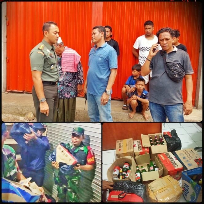 
					Tindaklanjuti Aduan Masyarakat Peredaran Miras, Kodim 1614/Dompu Sita Ratusan botol miras