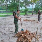 Kodim 0426/TB, Melaksanakan Pembersihan Taman Makam Pahlawan (TMP) Dalam Rangka Menyambut Hari Juang TNI-AD