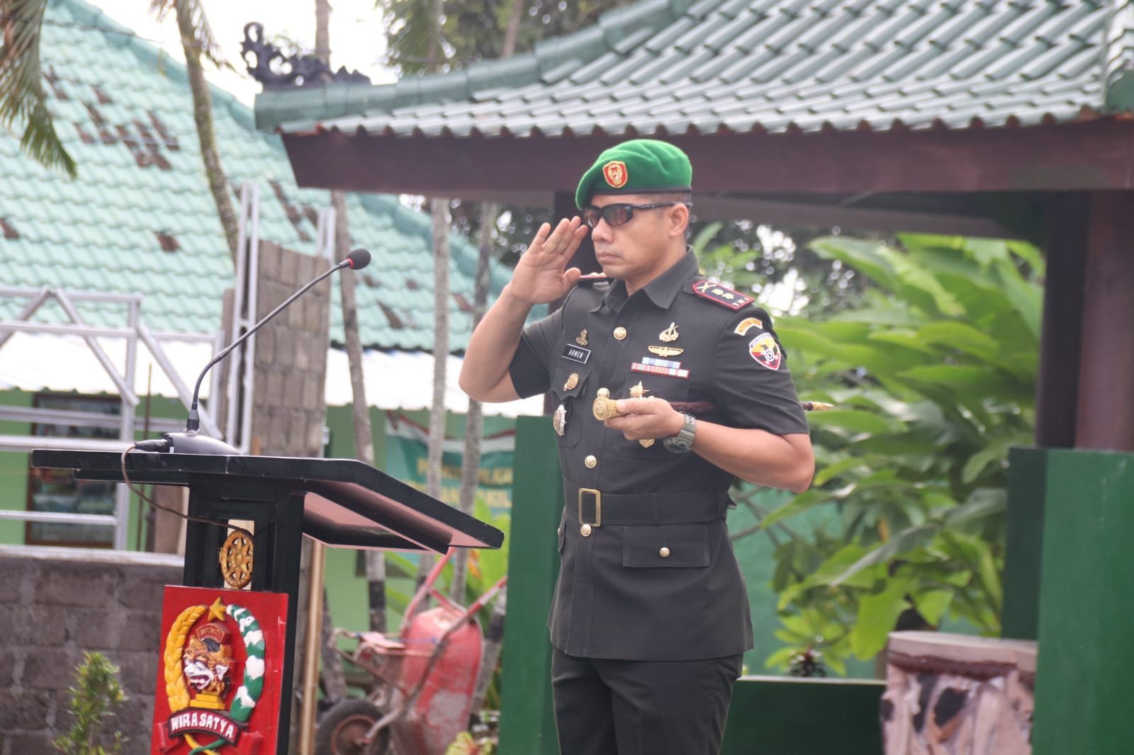 Pimpin Upacara Hari Juang TNI AD Ke 79, Letkol Armen Sampaikan Bersama Rakyat Kita Kuat