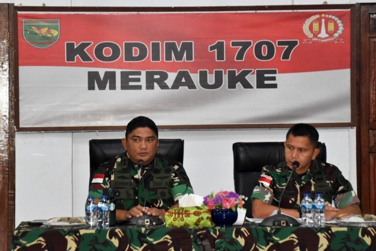 KODIM MERAUKE GELAR RAKOR MAKAN BERGIZI JELANG KUNJUNGAN WAPRES RI