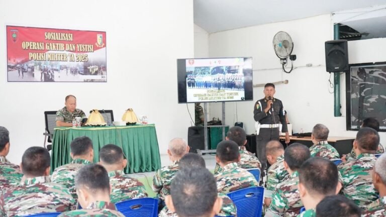 Prajurit Kodim 1409/Gowa Terima Sosialisasi Operasi Gaktib Polisi Militer TA. 2025