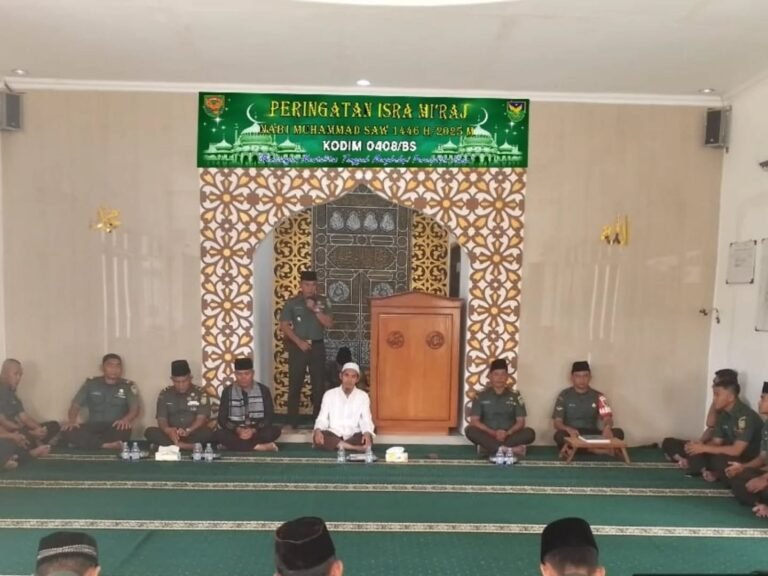 Kodim 0408/BSK Rayakan Isra Mi’raj Nabi Muhammad SAW 1446 Hijrah