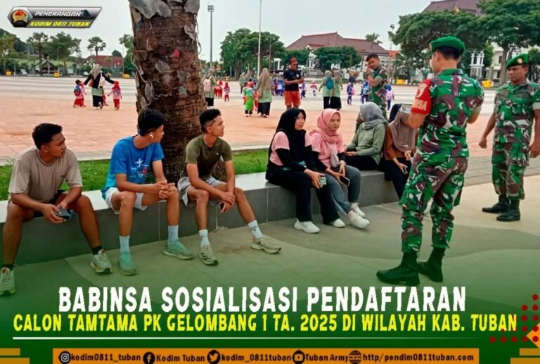 Sambangi Warga Binaan, Babinsa Koramil Jajaran Kodim 0811/Tuban Sosialisasi Pendaftaran Calon Tamtama PK Gelombang 1 TA. 2025