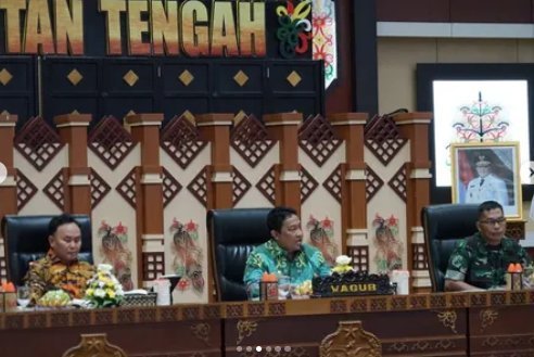 Korem 102/Pjg Hadiri Rakor Bersama Pemprov Kalteng