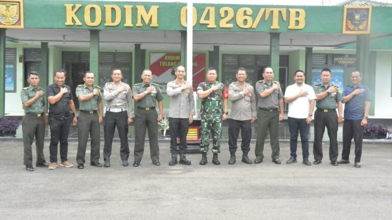 Sinergitas TNI-Polri Dandim 0426 TB, Sambut Hangat Kapolres Tuba Yang Baru Kemakodim