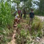 Peduli Lingkungan Di Wilayah Binaan, Babinsa Serka Lukas Liu Gotong Royong Bersihkan Lingkungan Desa Bersama Warga Binaan