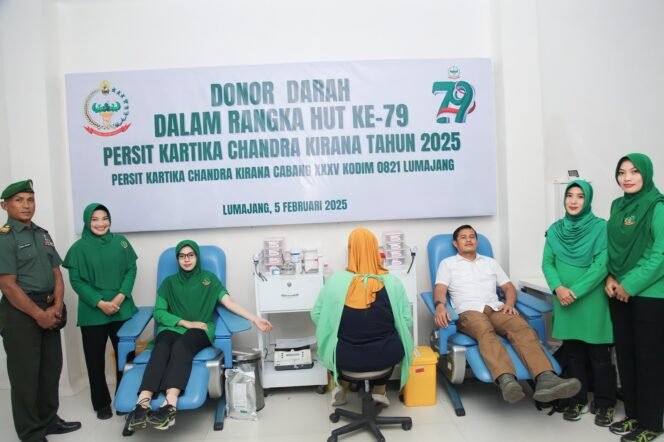 
Persit KCK Cabang XXXV Dim 0821 Koorcab Rem 083 Gelar Donor Darah dalam Rangka HUT ke-79 Tahun 2025