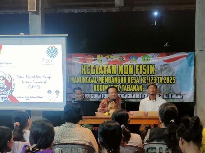 
					Satgas TMMD Kodim Tabanan Gelar Sosialisasi Lingkungan Hidup Kepada Masyarakat Desa Wanagiri