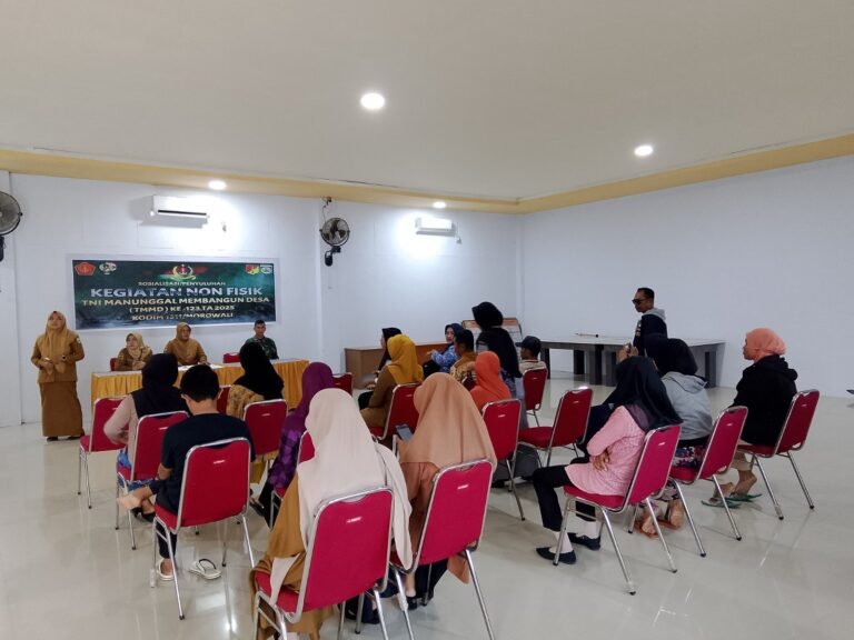 Kodim 1311/Morowali Bersinergi dengan Dinas Terkait Gelar Kegiatan Nonfisik TMMD Ke-123