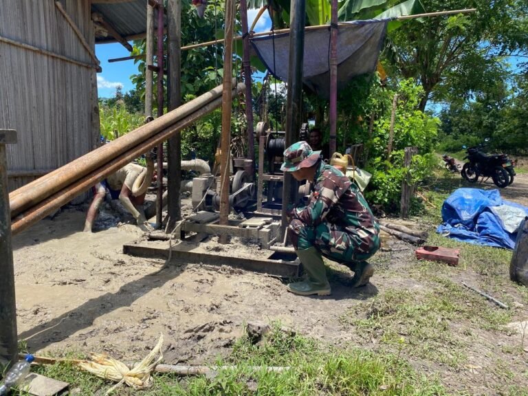 Satgas TMMD Ke-123 Kodim 1618/TTU Hadirkan Air Bersih, Warga Desa Lanaus Tak Lagi Kesulitan