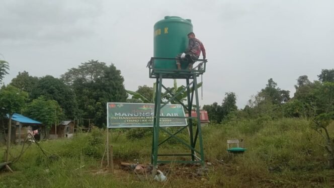 
					Setelah Tangki Air Terpasang, Satgas TMMD ke-123 Kodim 1311/Morowali Bersiap Pasang Pipa