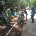 Dan SSK TMMD ke-123 Kodim Tabanan Bersama Anggota dan Warga Bahu-Membahu Lanjutkan Betonisasi Jalan