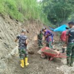 Satgas TMMD ke-123 Kodim 1424/Sinjai Bahu Membahu Bangun Jembatan di Desa Lamatti Riawang