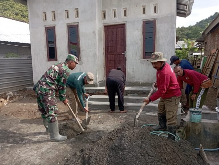 Satgas TMMD Kodim 1628/Sumbawa Barat Genjot Pembangunan RTLH, Warga Antusias