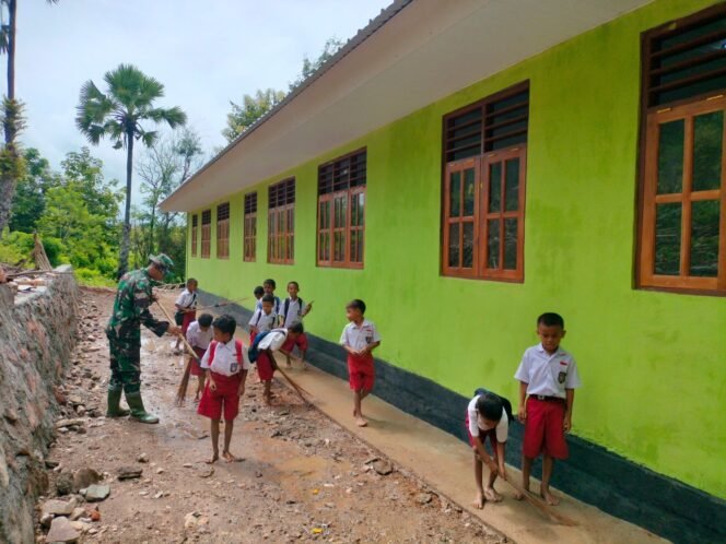 
					TMMD ke-123 Tanamkan Kepedulian Lingkungan di SDN Lanaus.