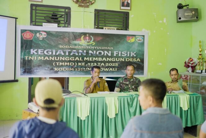 
					Satgas TMMD ke-123 Kodim 1311/Morowali Gelar Penyuluhan Pertanian untuk Tingkatkan SDM Petani