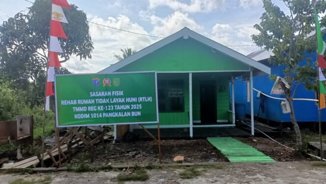 
					Jelang Penutupan TMMD ke-123, Kodim 1014/Pbn Rampungkan 3 Unit Rumah Layak Huni