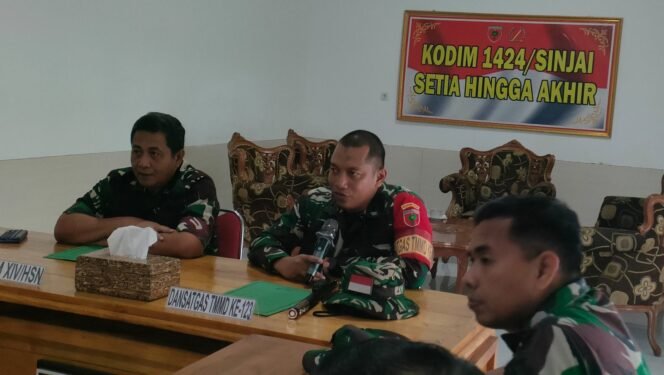 
					Komandan Satgas TMMD ke-123 Kodim 1424/Sinjai Paparkan Hasil Pelaksanaan Program kepada Irdam XIV/Hasanuddin