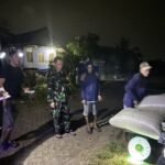 Hingga Larut Malam, Babinsa Maros Dampingi Petani Panen dan Serap Gabah di Bajubodoa