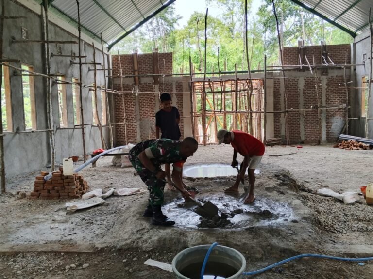 Ringankan Beban Warga Dan Ciptakan Semangat Kebersamaan Membantu Pembangunan Gereja.