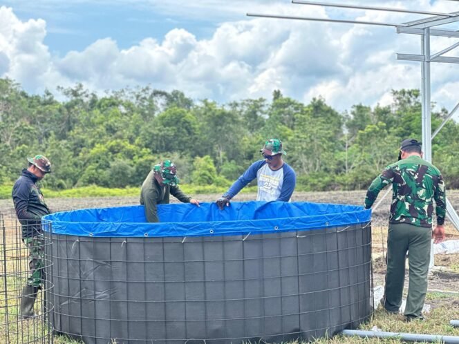 
					Satgas TMMD Ke-124 Kodim 1012/Buntok Bangun Kolam Ikan, Dukung Ketahanan Pangan Nasional