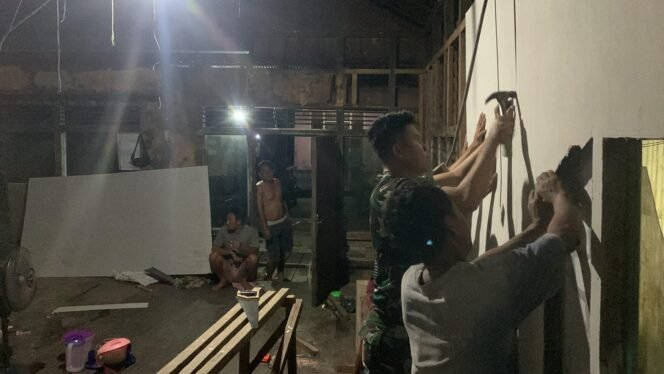 
					Satgas TMMD dan Warga Lembur Bersama Perbaiki RTLH di Desa Talio