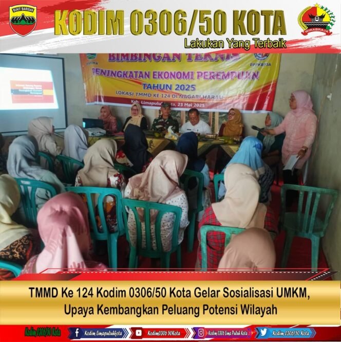 
TMMD Ke 124 Kodim 0306/50 Kota Gelar Sosialisasi UMKM, Upaya Kembangkan Peluang Potensi Wilayah