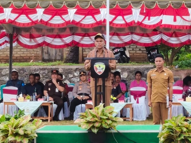 
					Bupati Flotim Pimpin Upacara Pembukaan TMMD Ke-124, Tegaskan Komitmen Kolaborasi Pembangunan Desa