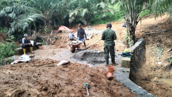 
					Semangat Satgas dan Warga Kebut Pembangunan Talud Dalam TMMD Ke-124 Kodim 0408/BS