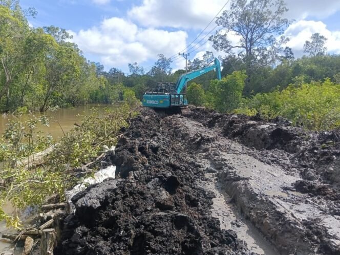 
					Satgas TMMD Ke-124 Hadapi Medan Ekstrem, Lahan Gambut Tantang Kinerja Alat Berat