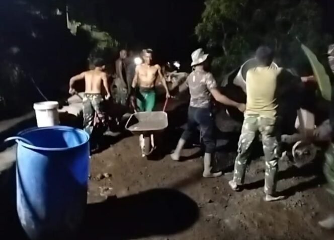 
					Kerahkan Tenaga Siang Malam Demi Rampungkan Jalan Beton 1.255 Meter di Depeha