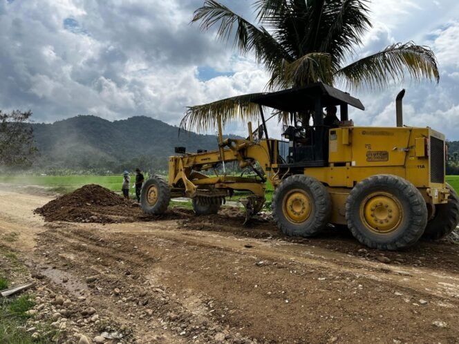 
Dump Truck Berdatangan Di Sasaran TMMD 125 Membawa Material Timbunan